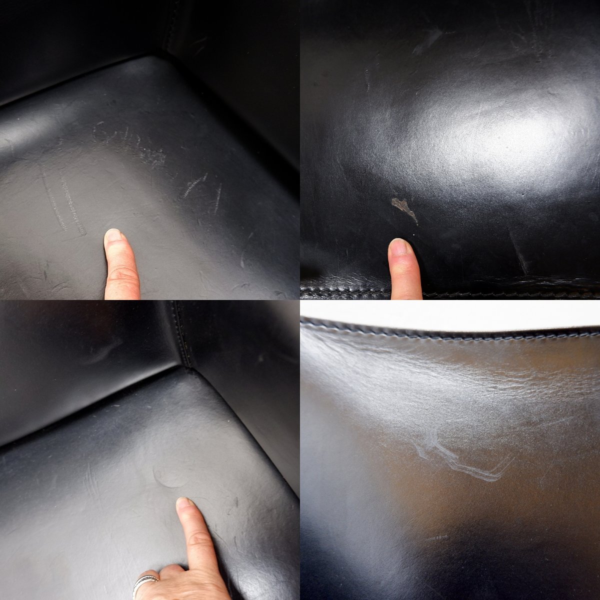 Ensemble de 4 chaises « Cab 413 » avec accoudoirs, signées Mario Bellini pour Cassina – 1970'-photo-2