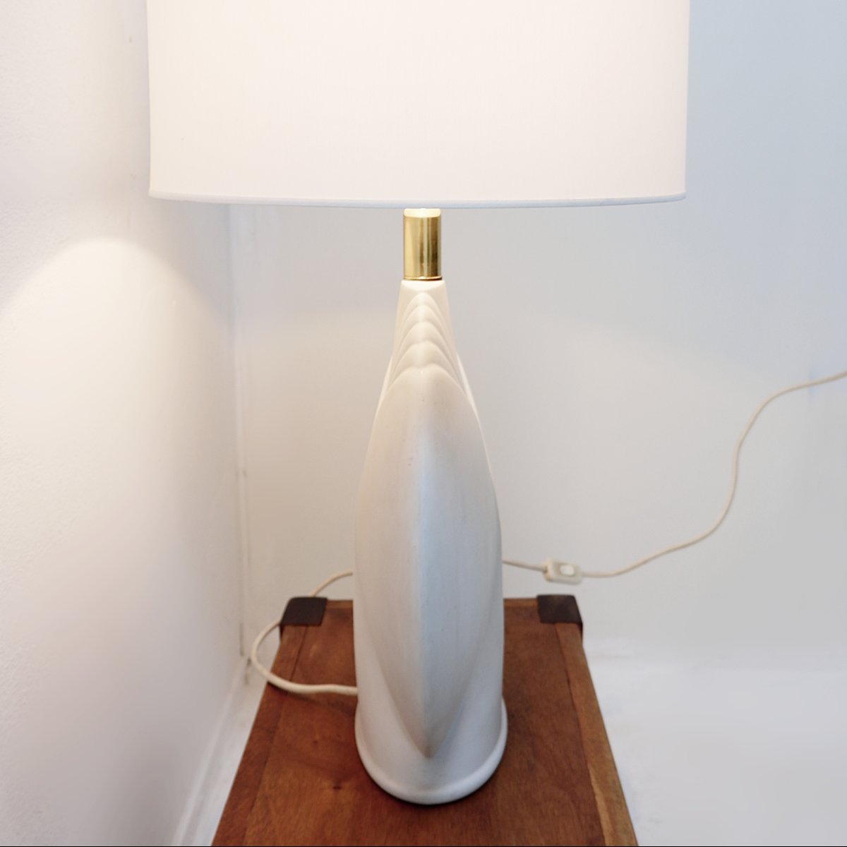 Large Porcelain Table Lamp - 20th Century-photo-3