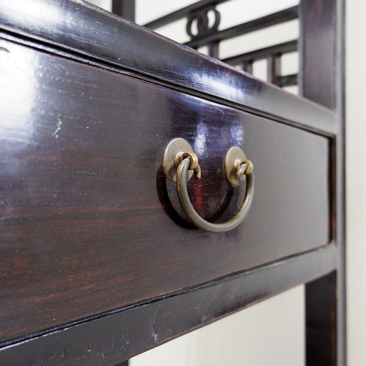 Three-tier Chinese Lacquered Wood Bookcase - 20th Century-photo-6