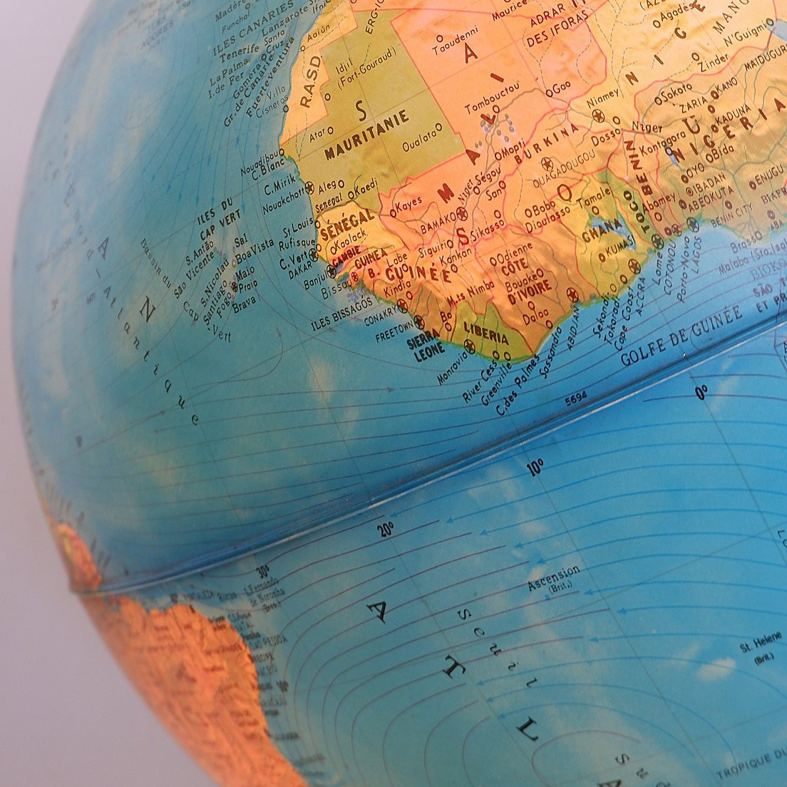 Geoscope Illuminated Globe On Chrome Stand, Italy, Circa 1980-photo-2