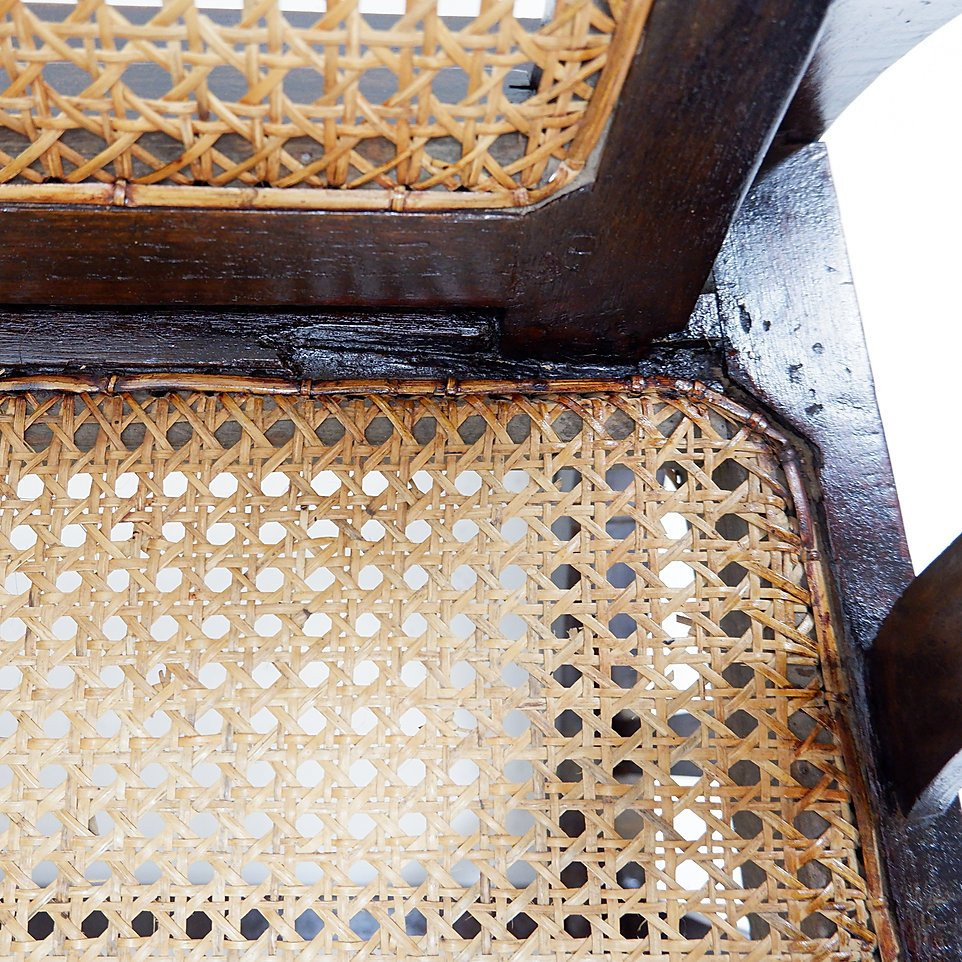 Art Deco Armchairs In Wood, With Caned Seats And Backs, Circa 1930-photo-3