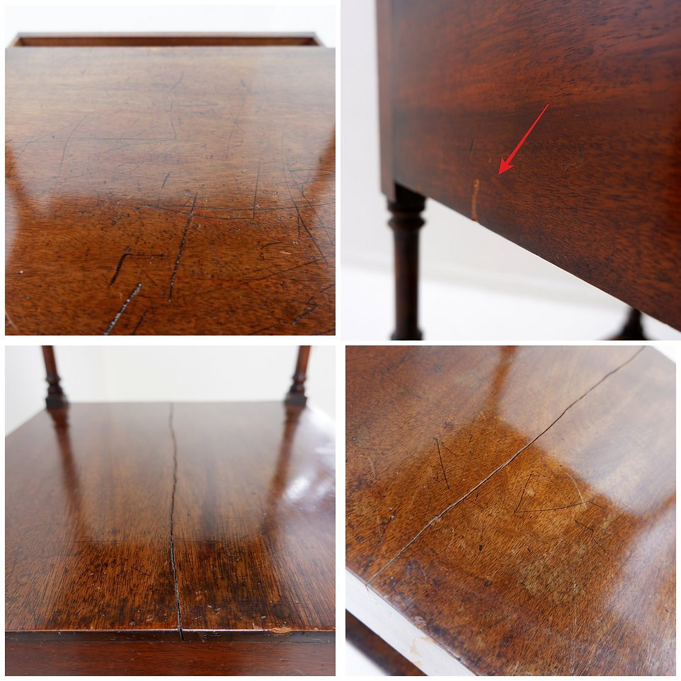 "whatnot" Mahogany Shelf, 19th Century, England-photo-1