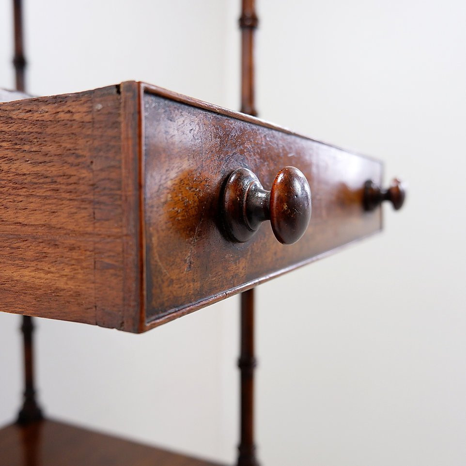 "whatnot" Mahogany Shelf, 19th Century, England-photo-2