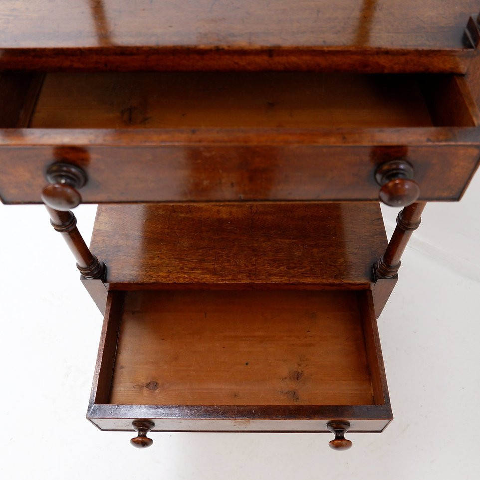 "whatnot" Mahogany Shelf, 19th Century, England-photo-4