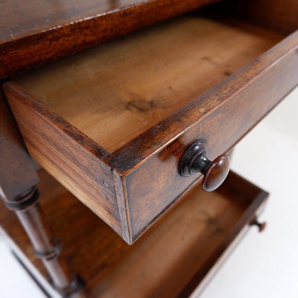 "whatnot" Mahogany Shelf, 19th Century, England-photo-6