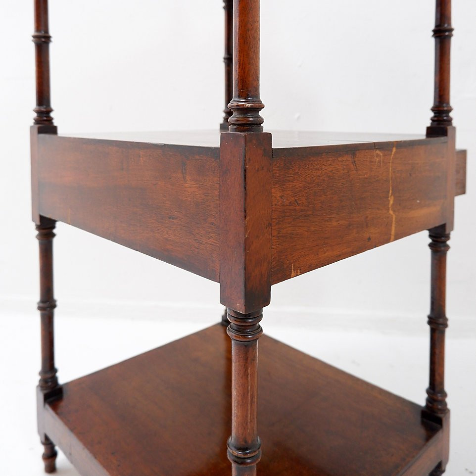 "whatnot" Mahogany Shelf, 19th Century, England-photo-7