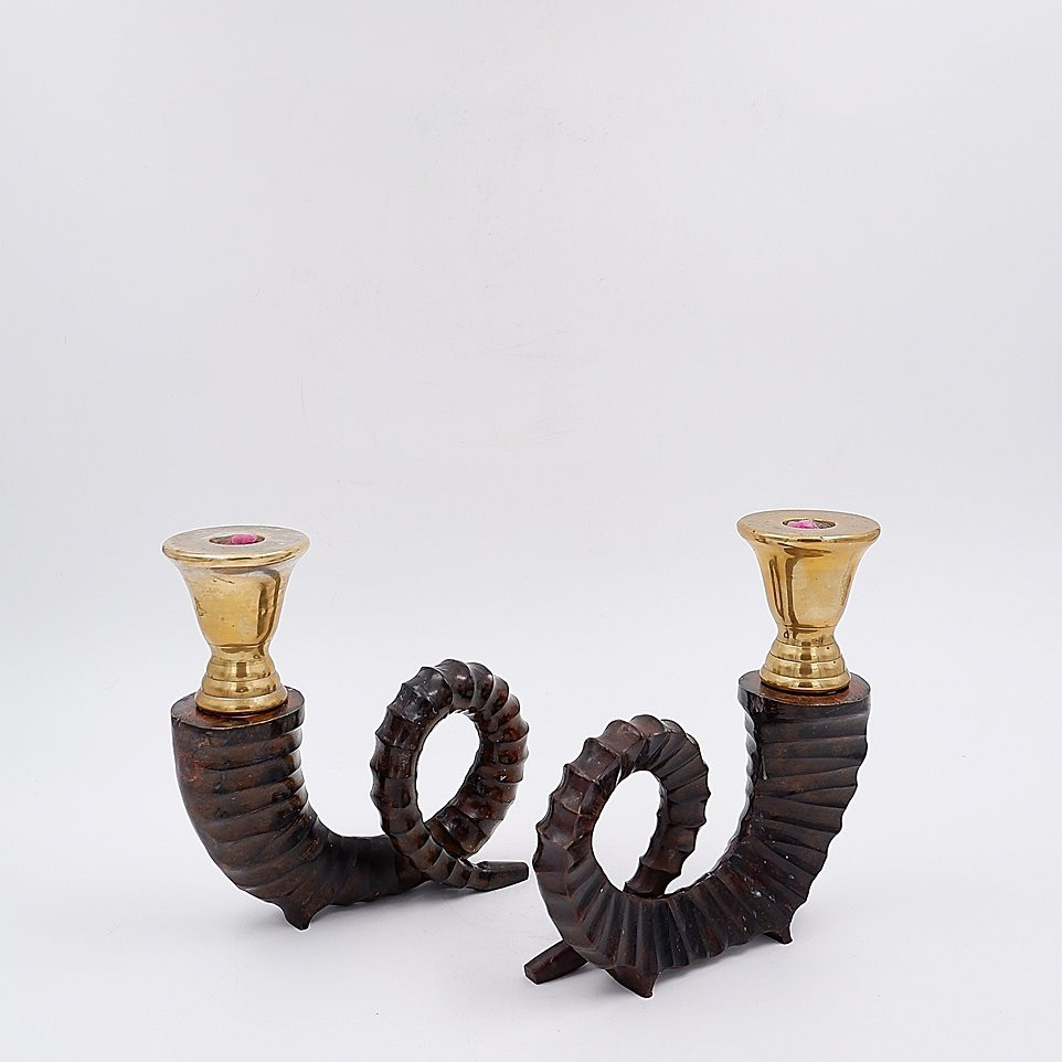 Paire de chandeliers vintage Chapman, années 1970.-photo-3