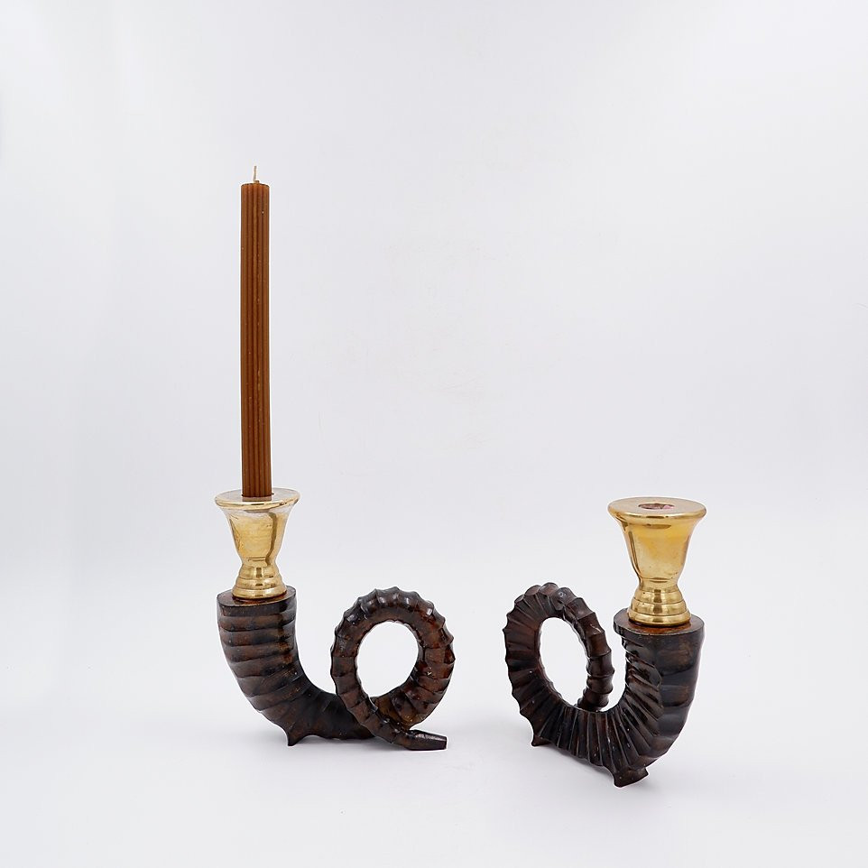 Paire de chandeliers vintage Chapman, années 1970.-photo-4