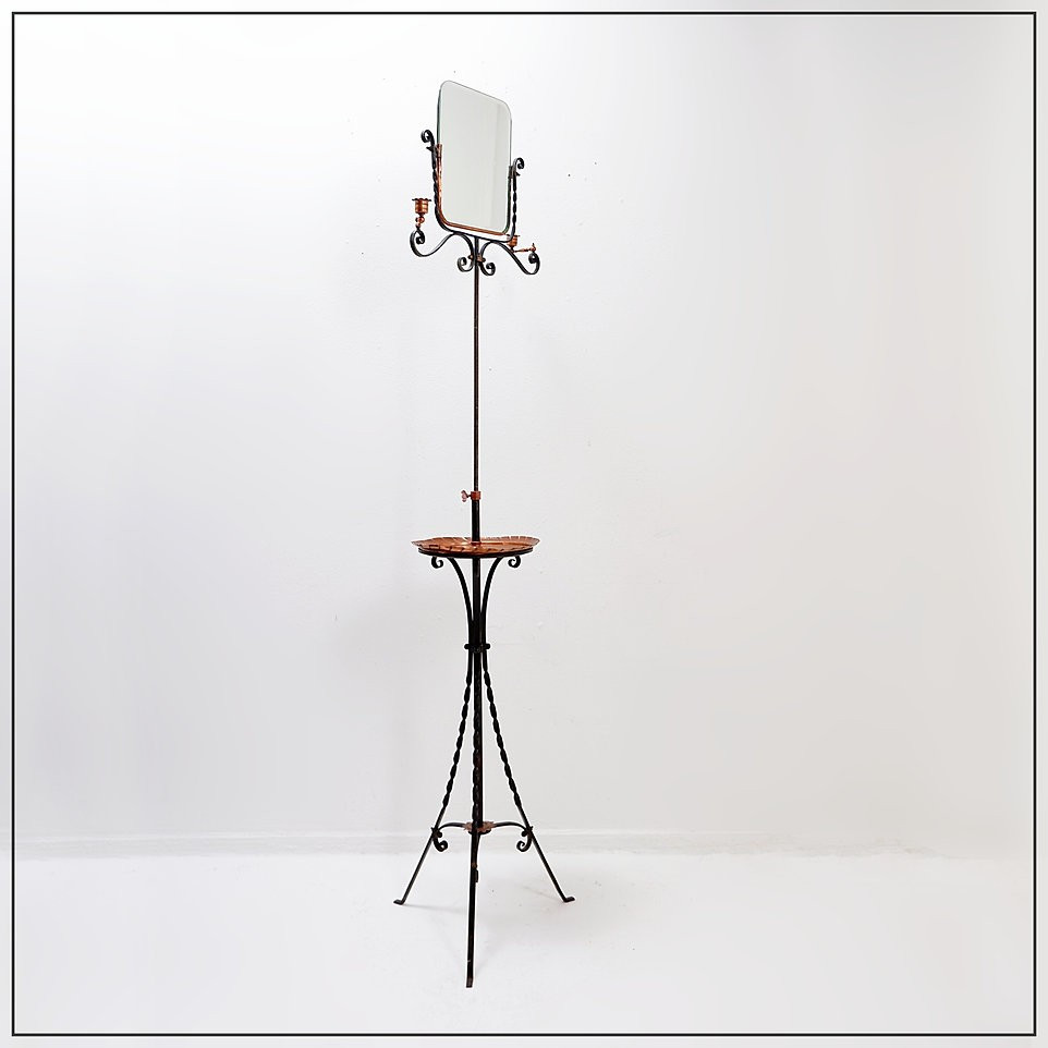 French Barber's Mirror From The 1930s