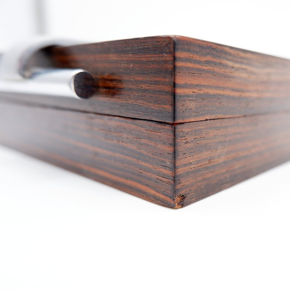 Art Deco Box In Wood And Metal Attributed To Maison Desny - 1930s-photo-1