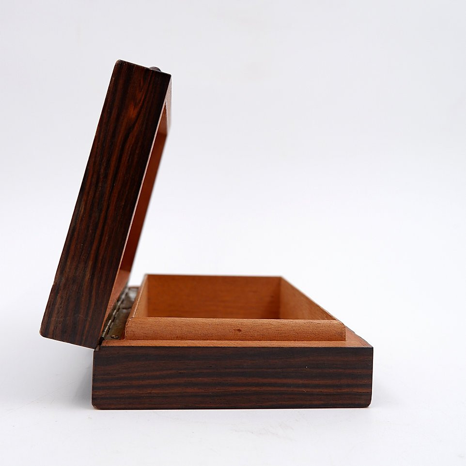 Art Deco Box In Wood And Metal Attributed To Maison Desny - 1930s-photo-2