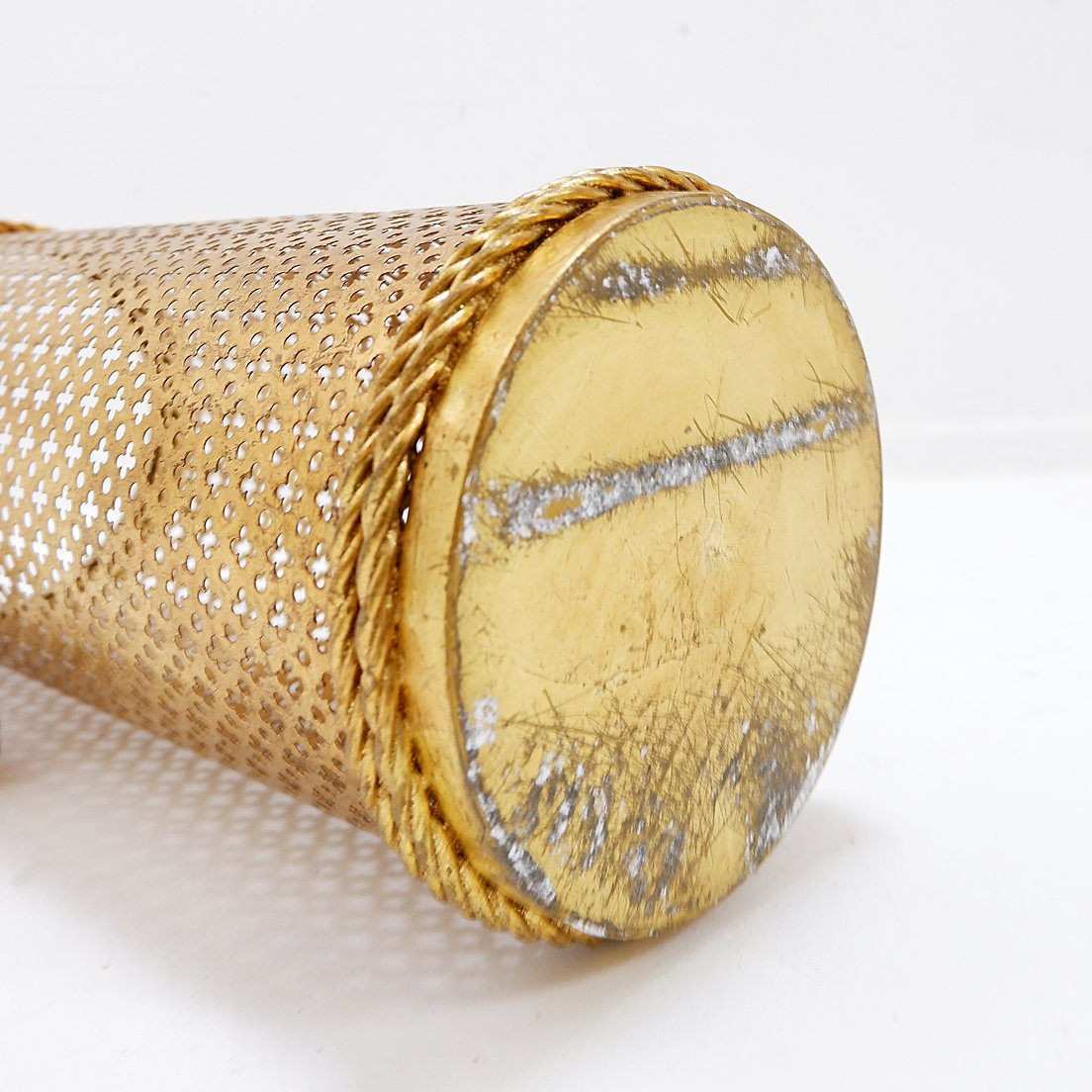 Gold-plated Umbrella Stand In The Hollywood Regency Style, By Li Puma Firenze, Italy, 1950s-photo-1