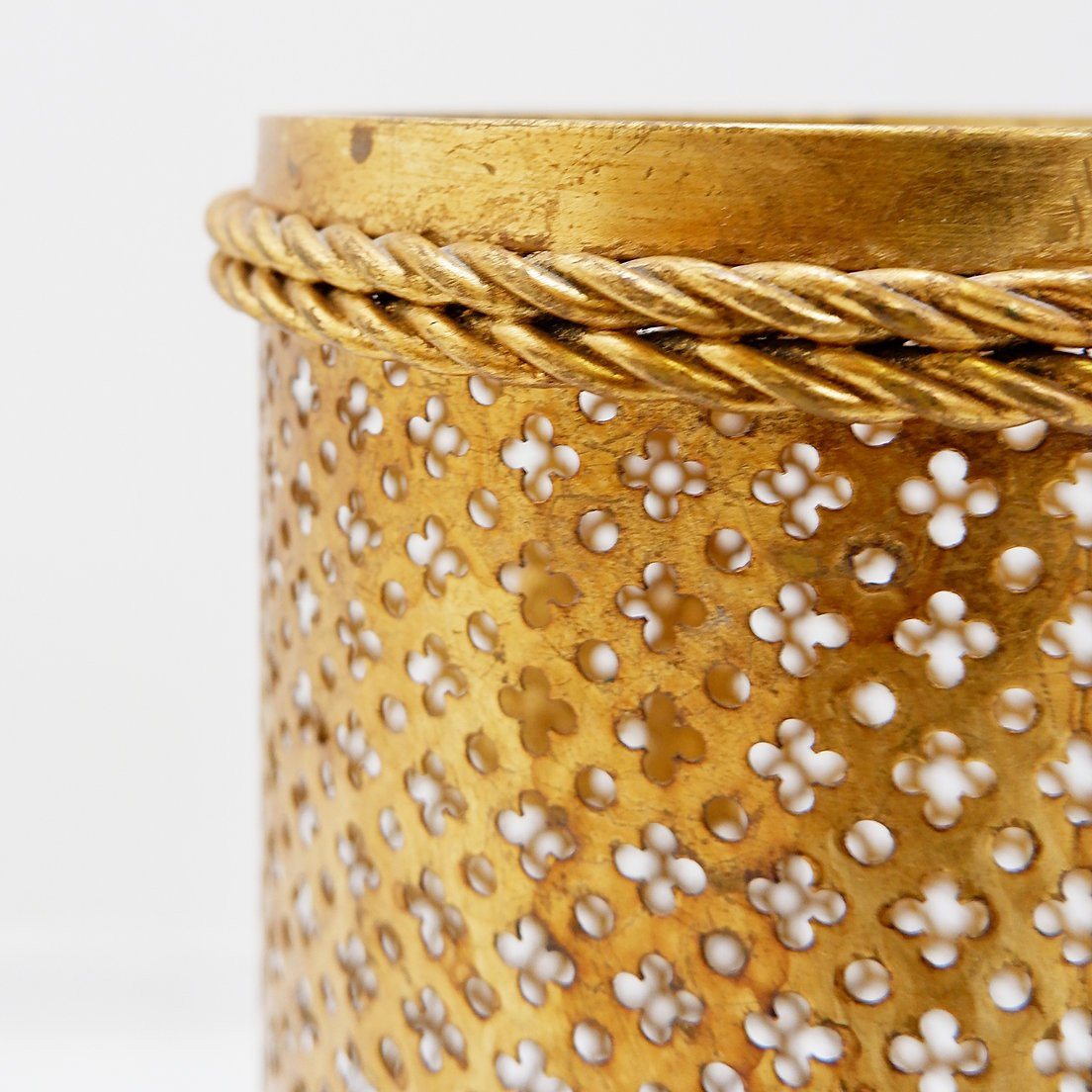 Gold-plated Umbrella Stand In The Hollywood Regency Style, By Li Puma Firenze, Italy, 1950s-photo-4