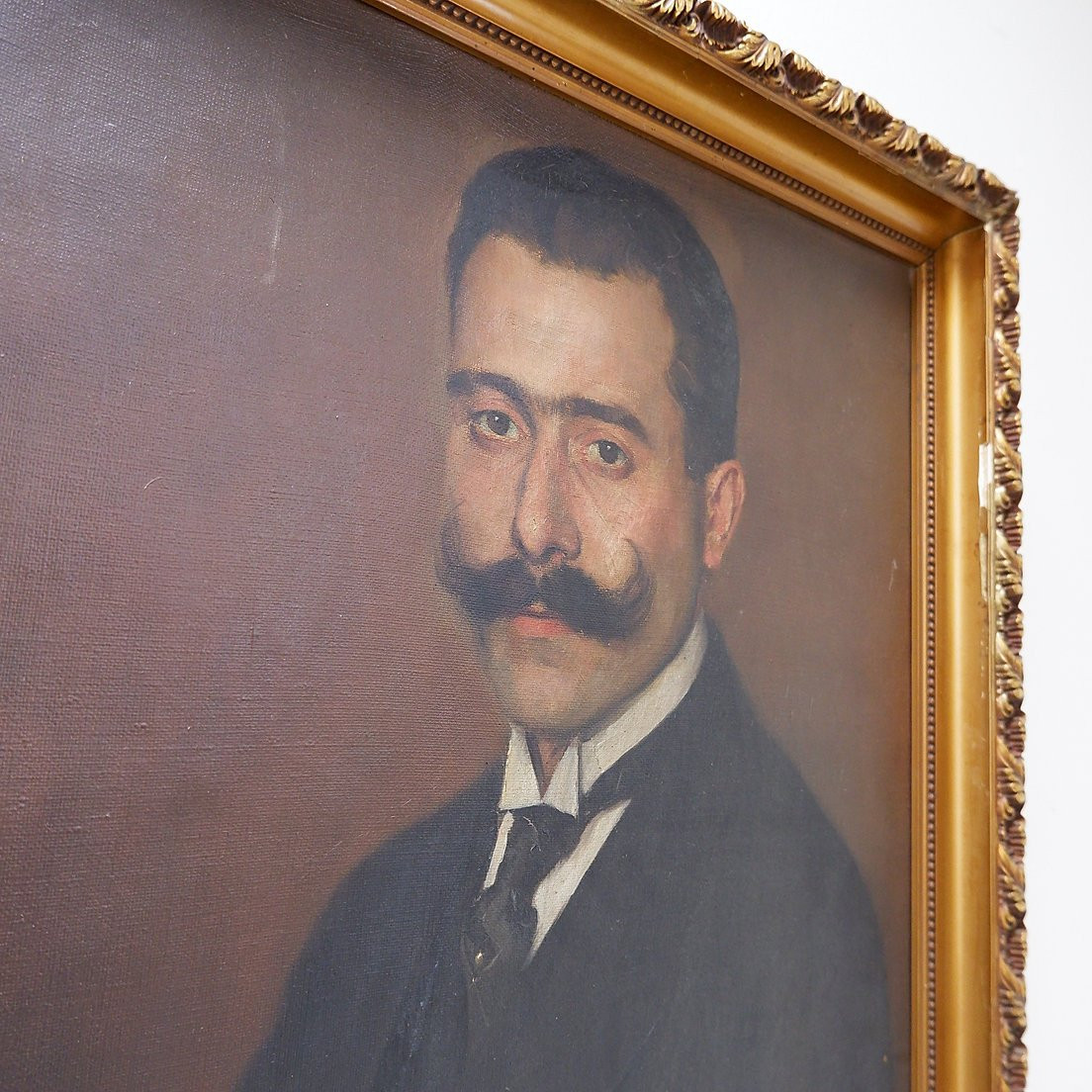 "portrait Of An Ancestor", 20th Century Painting - Max Moreau, 1924-photo-2