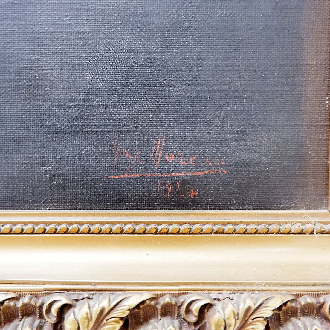 "portrait Of An Ancestor", 20th Century Painting - Max Moreau, 1924-photo-3