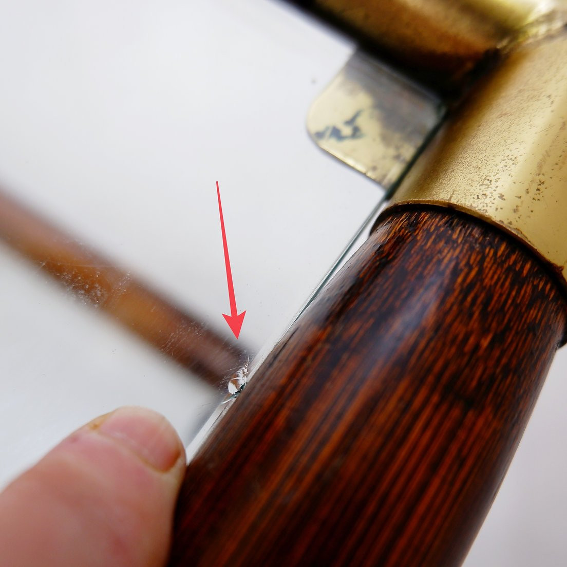 Table basse en bambou et laiton, plateau en verre, années 60-photo-8