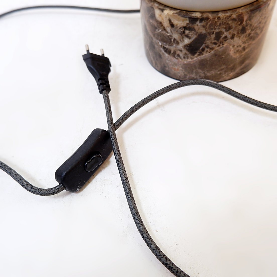 "mushroom" Table Lamp With Marble Base And Opal Glass Shade.-photo-7