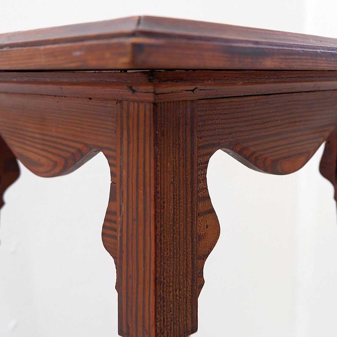 Antique Wooden Side Table - Art Nouveau Style-photo-1