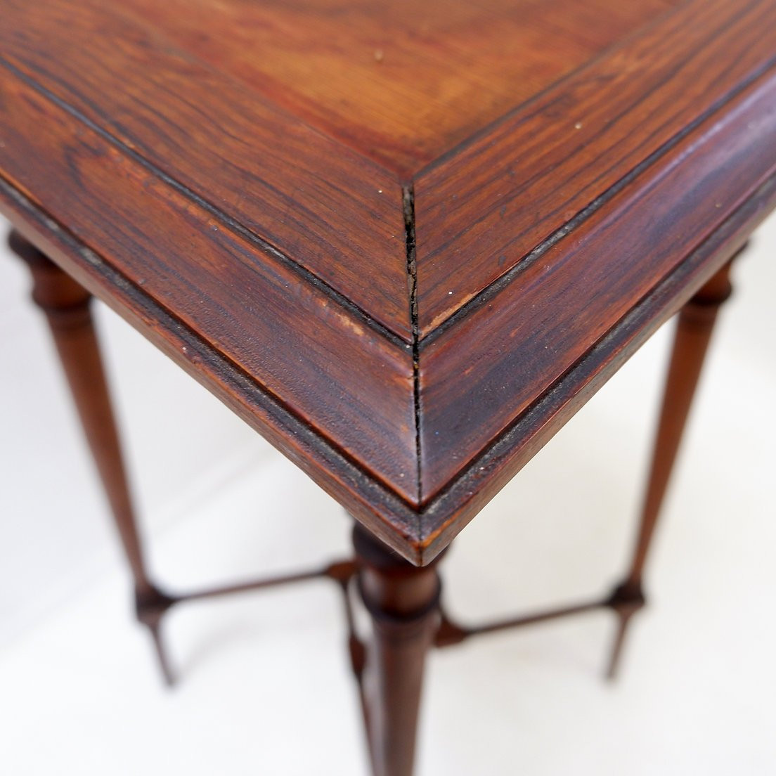 Antique Wooden Side Table - Art Nouveau Style-photo-3