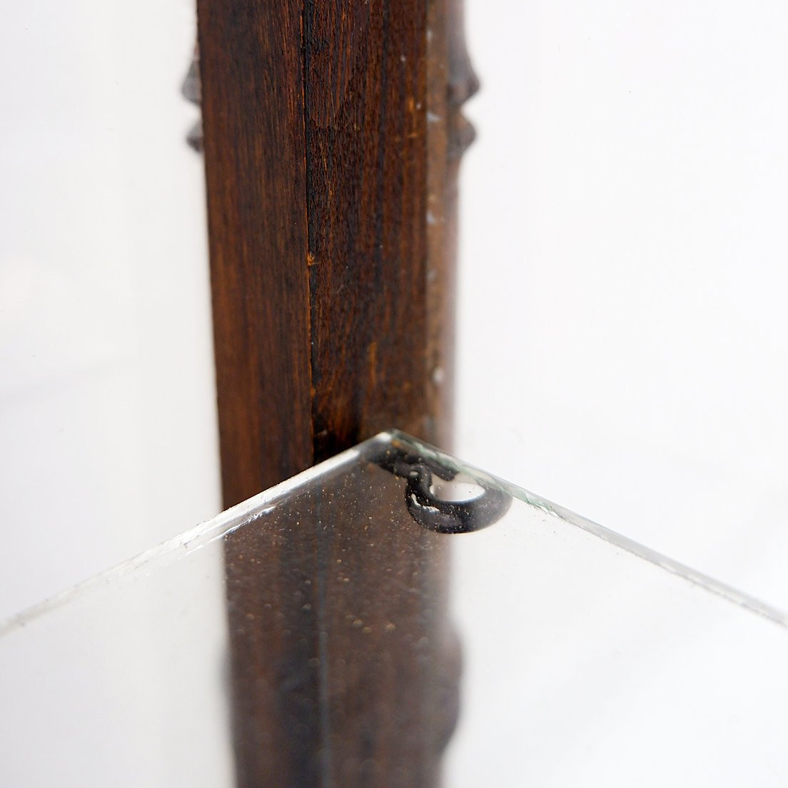 Vitrine en verre et marbre imitation bambou style années 50-photo-3