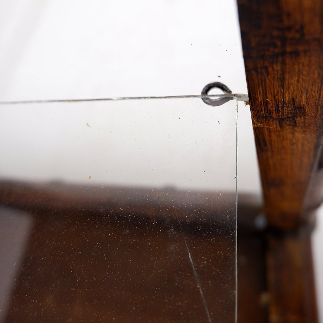 Vitrine en verre et marbre imitation bambou style années 50-photo-7