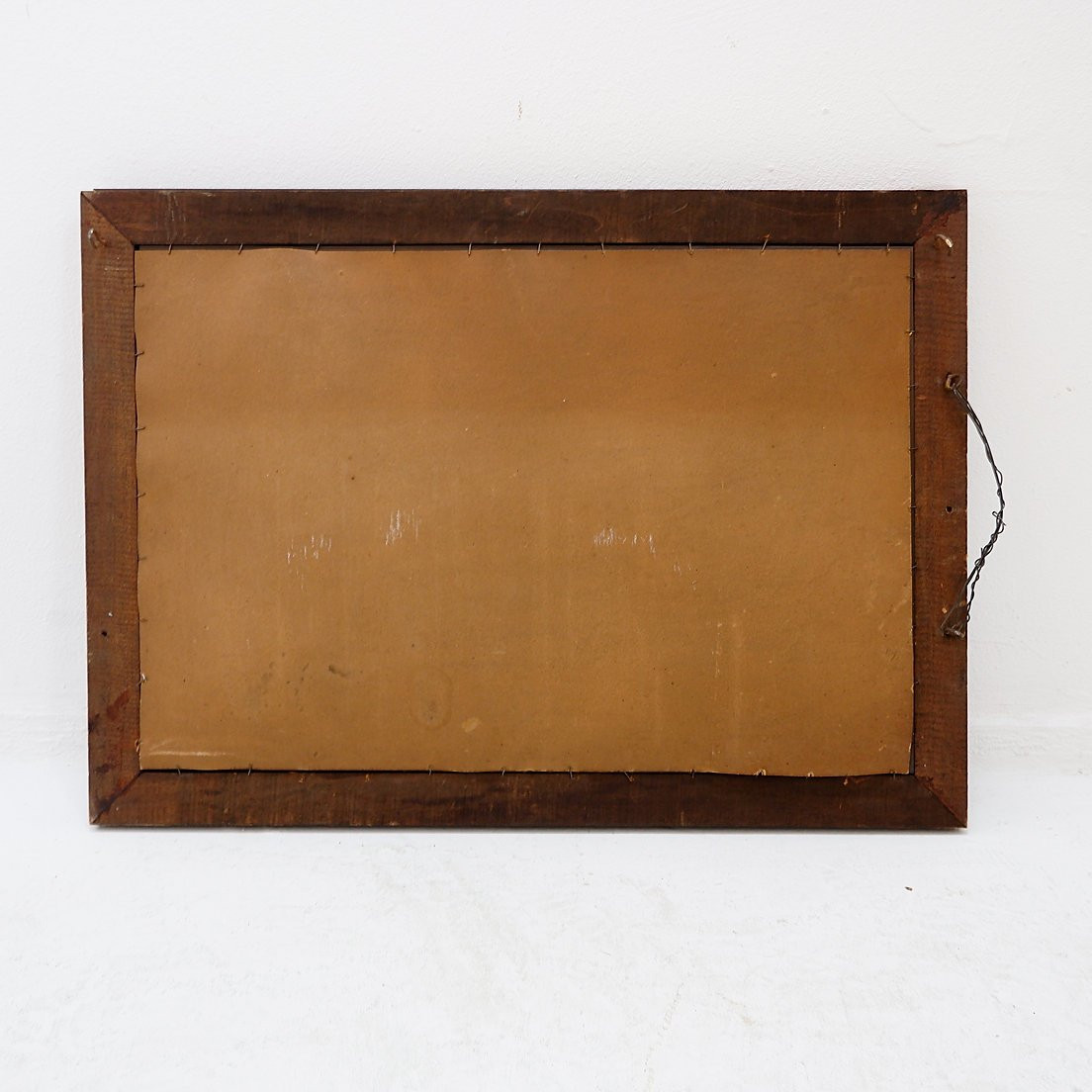 Miroir à cadre en verre coloré, attribué à Fontana Arte, Italie, vers 1950-photo-4