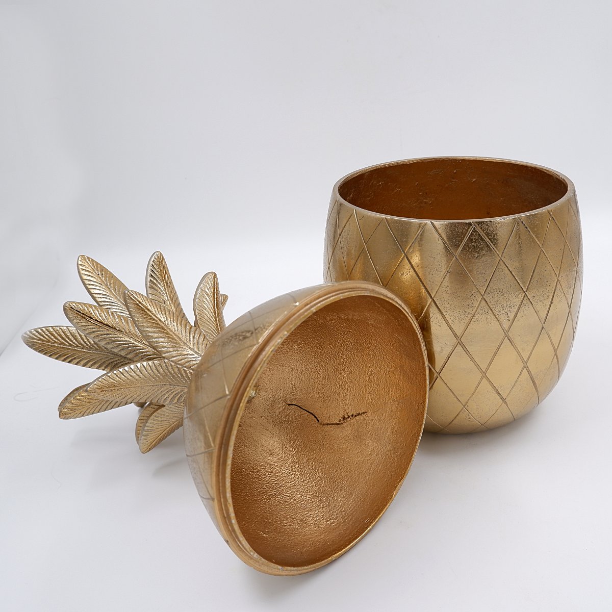 Seau à glace vintage en forme d'ananas, style Hollywood Regency, des années 1970.-photo-4