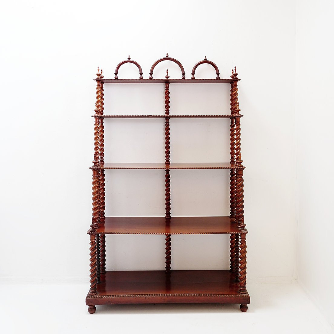 Antique Spool-style "bobbin" Bookcase - Early 20th Century-photo-4