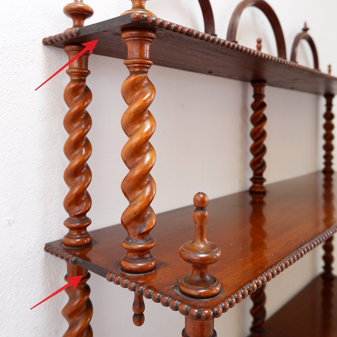 Antique Spool-style "bobbin" Bookcase - Early 20th Century-photo-3