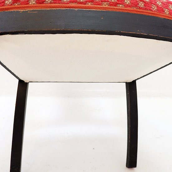 Fauteuil noir et "or" de style Empire - XIXe siècle-photo-4