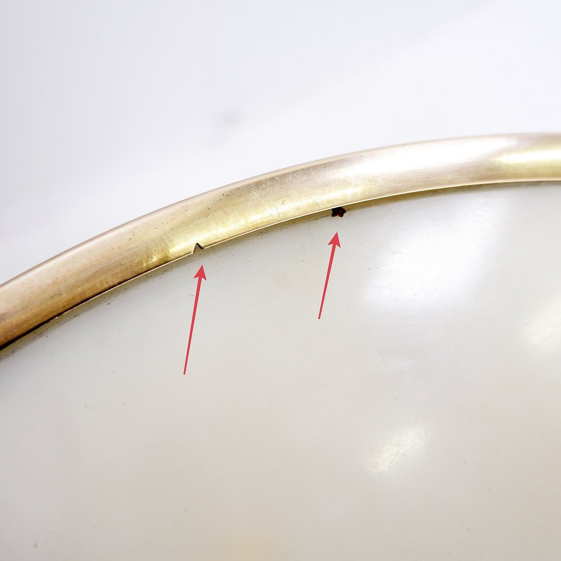 Wrought-iron Tripod Side Table With Brass And Alabaster Top - 1950s-photo-1