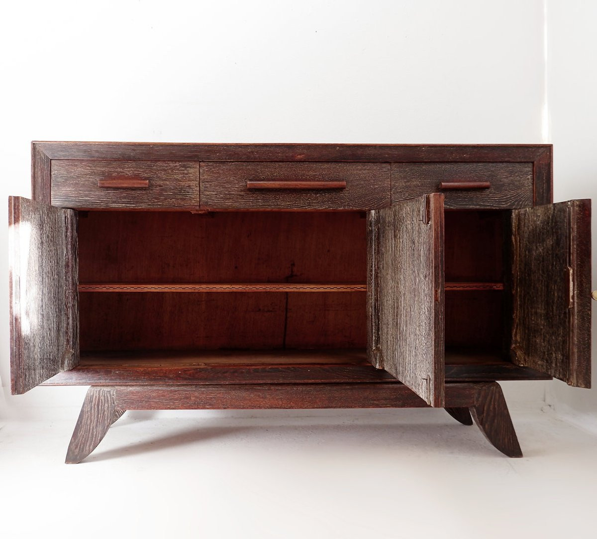 Vintage Sideboard In Wenge Wood, Splayed Legs-photo-4