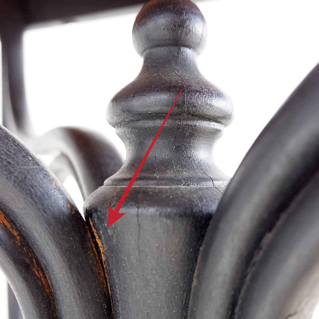 Table d'appoint/console Art Nouveau en bois peint, vers 1900-photo-5