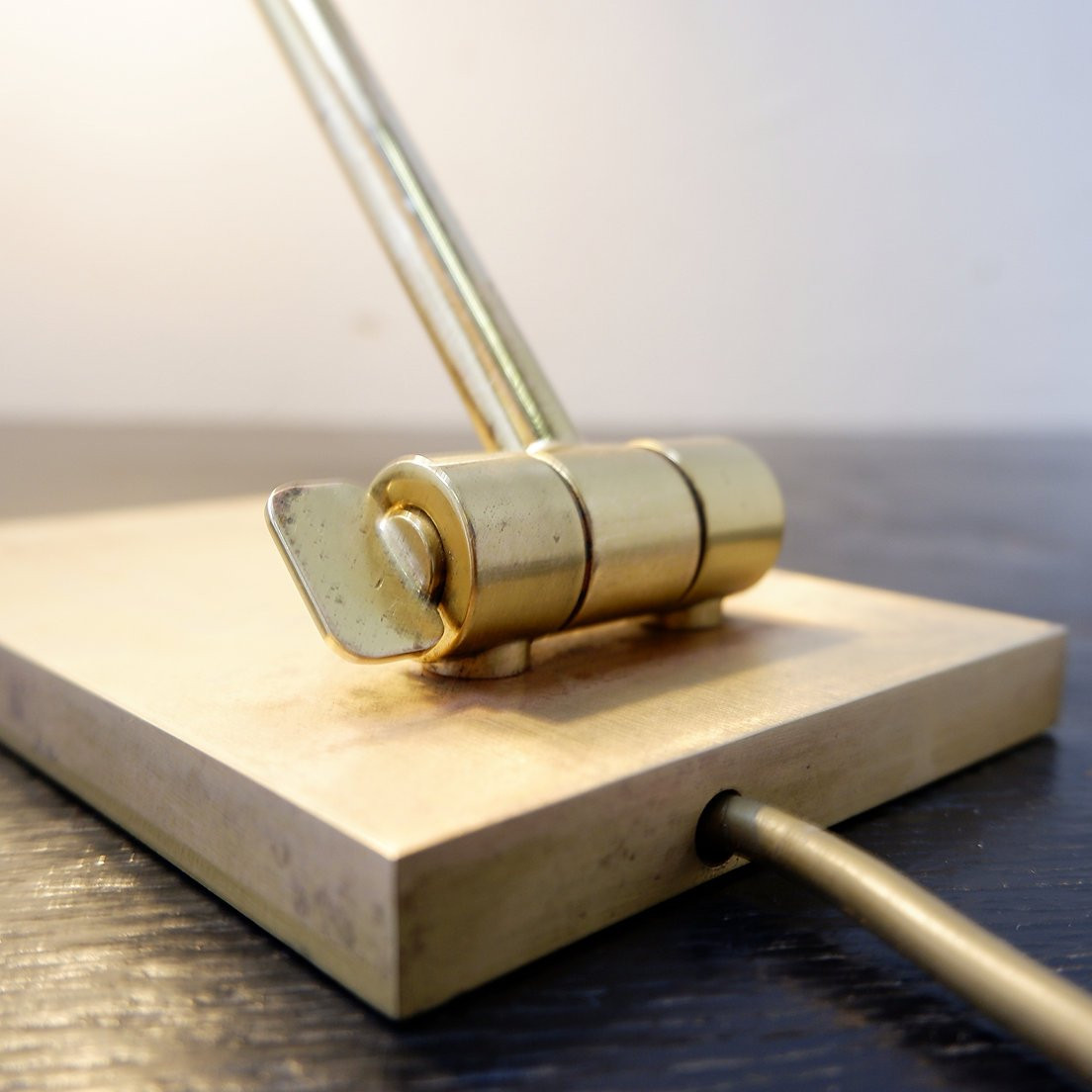 Pair Of Vintage Brass Articulated Desk Lamps - Stéphane Davidts, Belgium-photo-4