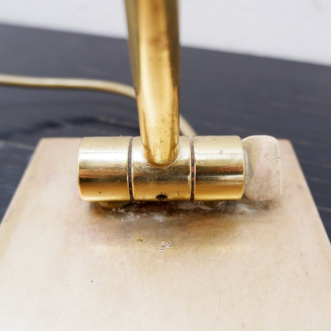 Pair Of Vintage Brass Articulated Desk Lamps - Stéphane Davidts, Belgium-photo-8