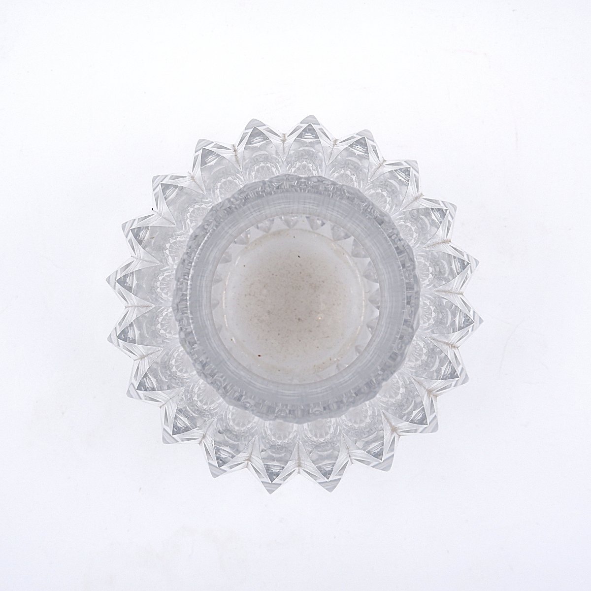 Vase en cristal clair Val Saint Lambert - Mod. "Artichaut" - Vers 1960-photo-3