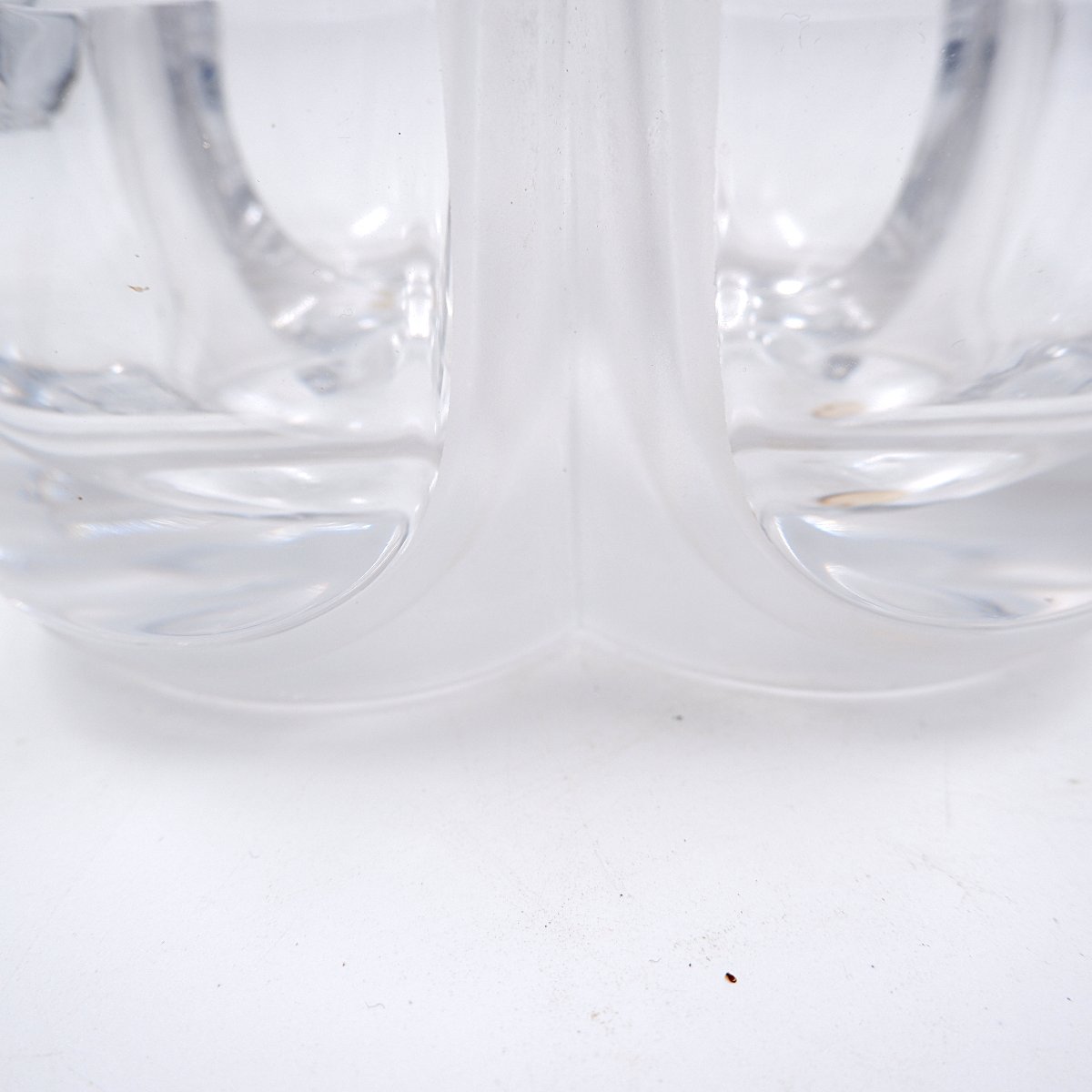 Daum Crystal France Pocket Organizer In Clear And Frosted Glass - Circa 1980-photo-5