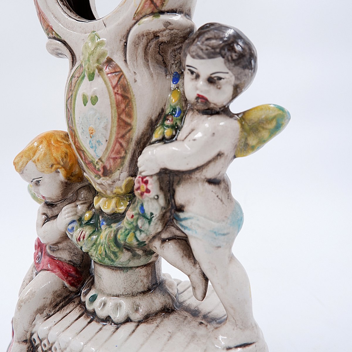 Pièce de forme ancienne en porcelaine de style rococo - XIXe siècle - sans la pendule.-photo-1