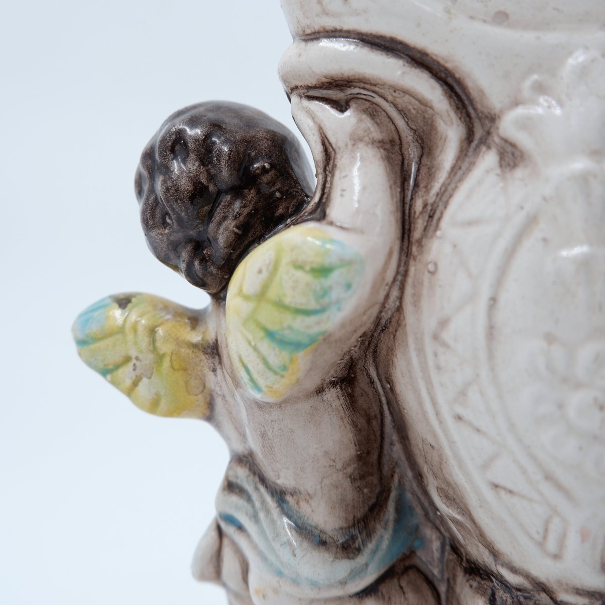 Pièce de forme ancienne en porcelaine de style rococo - XIXe siècle - sans la pendule.-photo-4