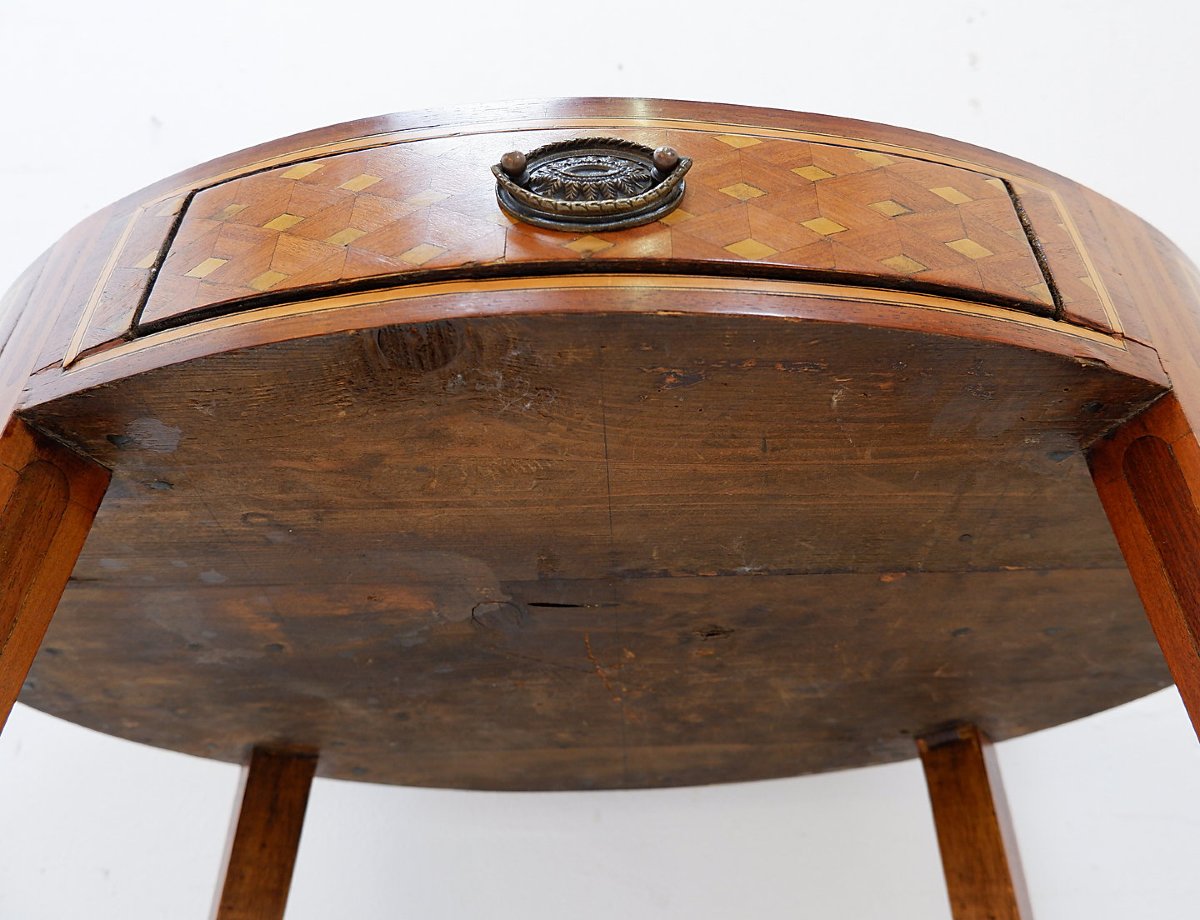 Louis XVI Style Bouillotte Table, France, 1800s-photo-1