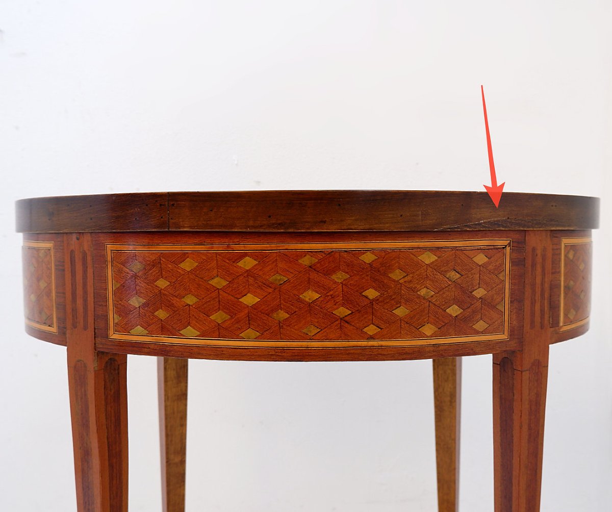 Louis XVI Style Bouillotte Table, France, 1800s-photo-3