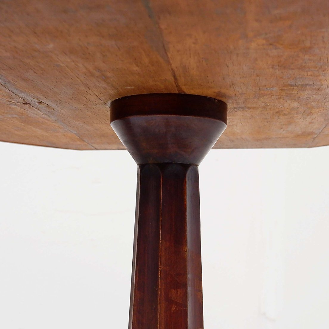 Table octogonale sur pied de style Art déco français - années 1930-photo-4
