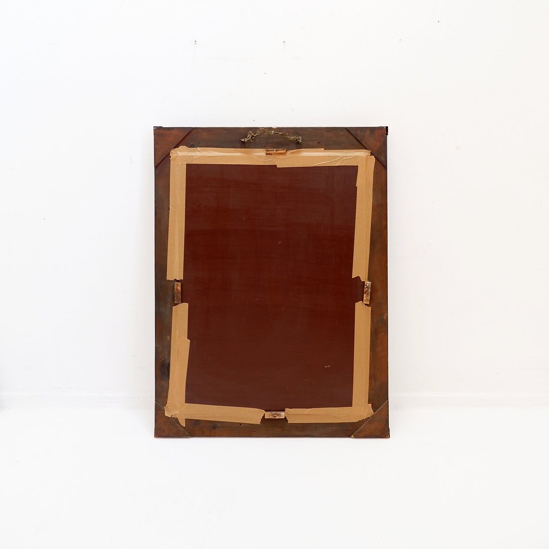 Miroir rectangulaire à bordure rose, attribué à Jacques Adnet - vers 1940-photo-4