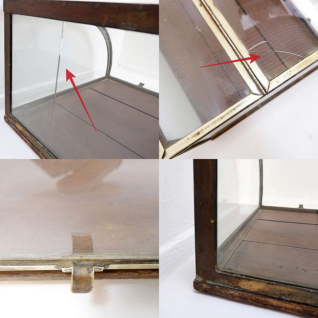 Antique Display Case With Curved Glass - Early 20th Century-photo-2