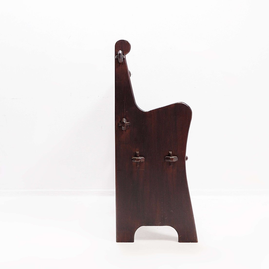 Vintage Solid Wood Church Pew From The 20th Century-photo-5