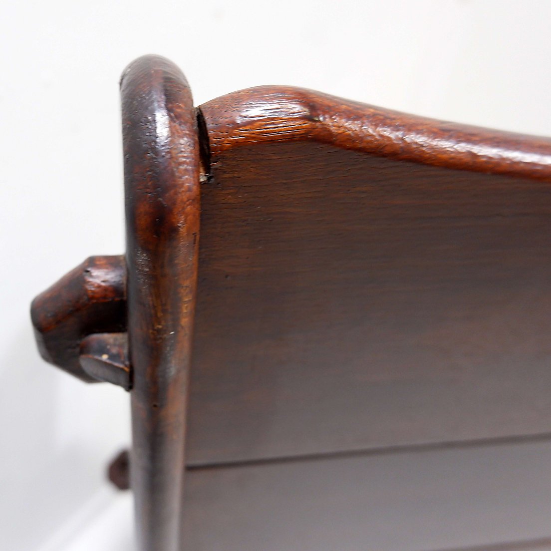 Vintage Solid Wood Church Pew From The 20th Century-photo-7