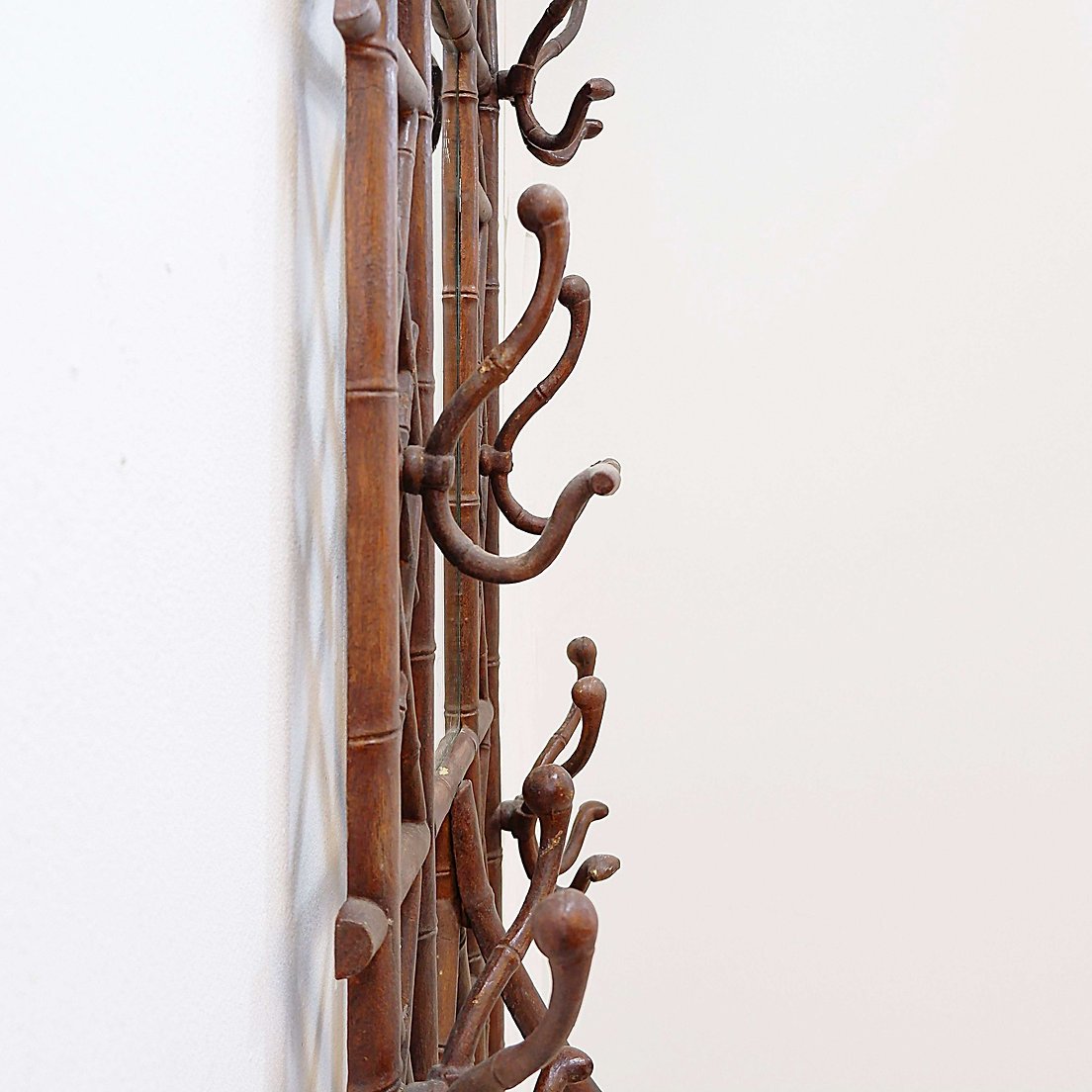 19th-century Regency-style Coat Rack Or "vivier d'Entrée"  Cast Iron And Faux Bamboo-photo-5