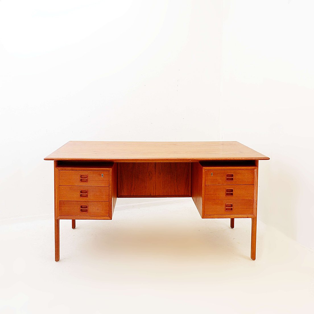 Bureau en teck danois style Mid-Century, créé par Erik Brouer pour meubles Brouer (années 1960)-photo-4