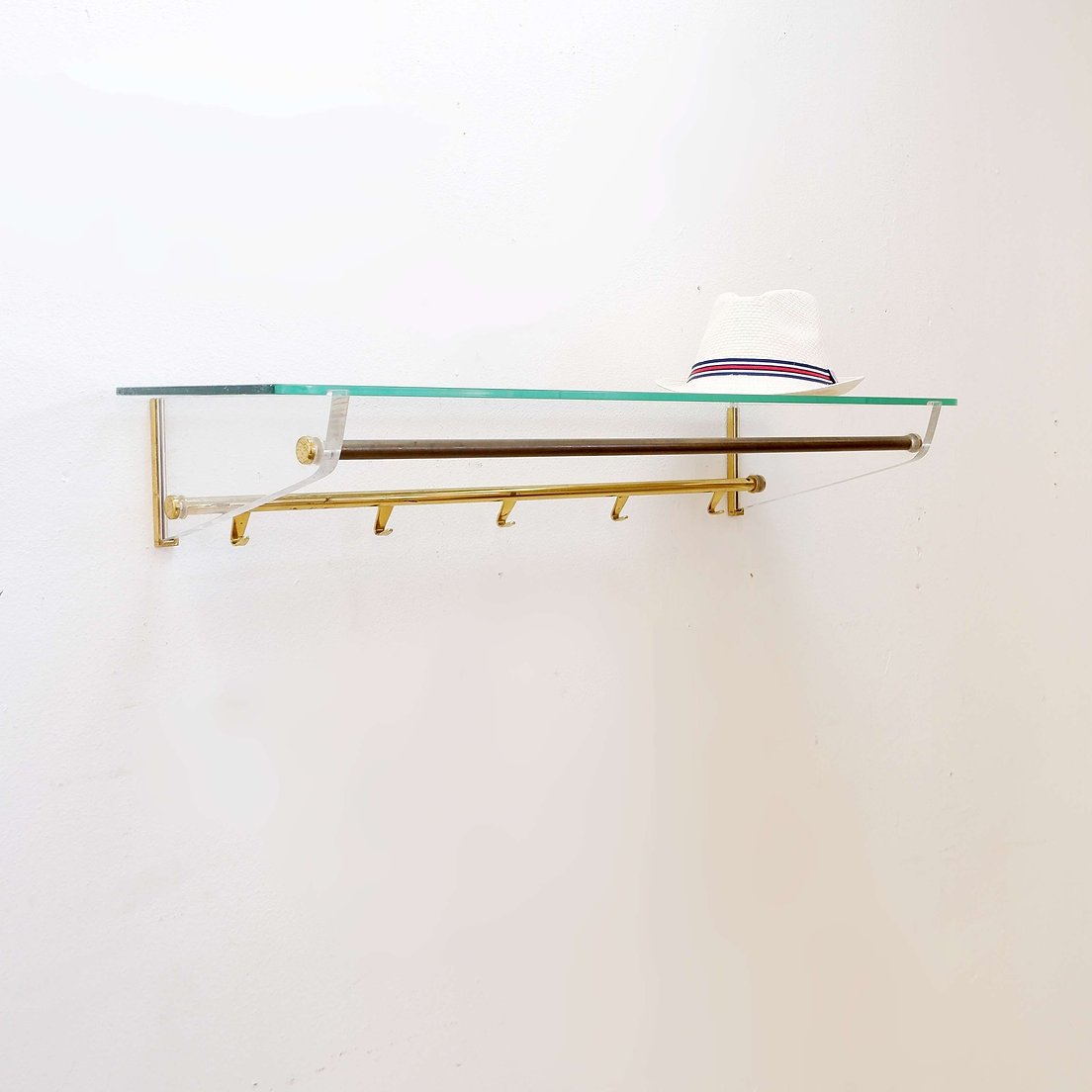 Minimalist Wall-mounted Coat Rack, 1960s-photo-3