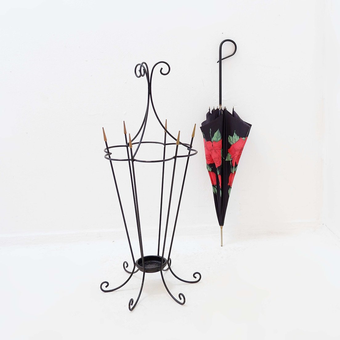 Wrought-iron Umbrella Stand - 1960s-photo-4